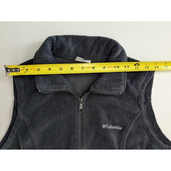 Columbia Full Zip Fleece Vest Women's Medium Black/Dark Gray - Picture 5 of 9